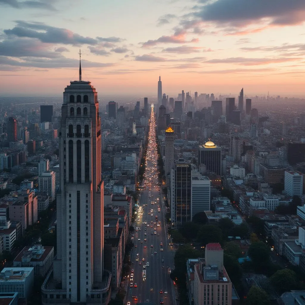 Vista aérea de Buenos Aires financiera